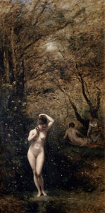 Diana Bathing, 1873-1874. av Jean Baptiste Camille Corot