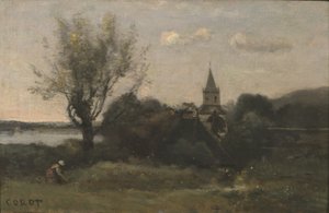 Ennery bei Auvers von Jean Baptiste Camille Corot