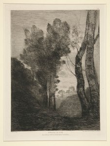Environs de Rome (nära Rom) av Jean-Baptiste-Camille Corot