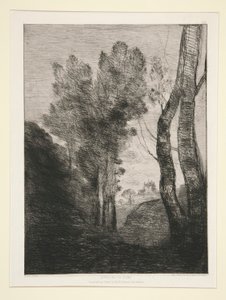 Environs de Rome (nära Rom) av Jean-Baptiste-Camille Corot