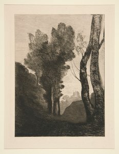 Environs de Rome (nära Rom) av Jean-Baptiste-Camille Corot