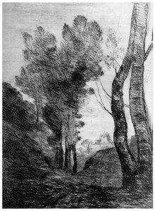 Umgebung von Rom, ca. 1815-1865, 1924 von Jean Baptiste Camille Corot