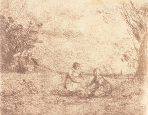 Bauernkinder von Jean Baptiste Camille Corot