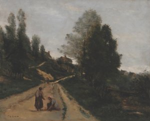 Gouvieux, nahe Chantilly. Aufsteigender Weg