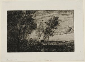 In the Dunes: Souvenir of the Woods of the Hague av Jean-Baptiste-Camille Corot