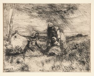Lillasystern av Jean-Baptiste-Camille Corot