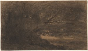 Landskap (det stora trädet) av Jean-Baptiste-Camille Corot