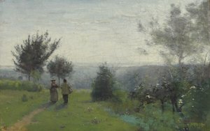 vårens gryning av Jean-Baptiste-Camille Corot
