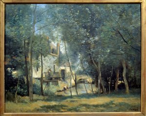 Le Moulin de Saint-Nicolas-Lez-Arras Målning av Camille Corot (1796-1875) 1874 Sön. 0,65x0,81 m Paris, Orsay-museet av Jean Baptiste Camille Corot