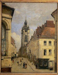 Klocktornet i Douai ... av Jean-Baptiste-Camille Corot