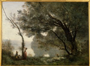 Påminnelse om Mortefontaine. Målning av Camille Corot (1796-1875) av Jean Baptiste Camille Corot