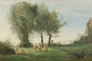 Ronde D’Amours; Soluppgång av Jean Baptiste Camille Corot