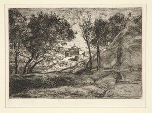 Souvenir de Toscane (minnet från Toscana) av Jean-Baptiste-Camille Corot