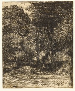 Souvenir av Bas-Bréau av Jean Baptiste Camille Corot