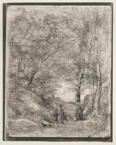 Horaces trädgårdar av Jean-Baptiste-Camille Corot
