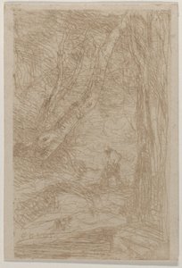 Rembrandts vedhuggare Le Bucheron de Rembrandt, maj 1853. av Jean Baptiste Camille Corot