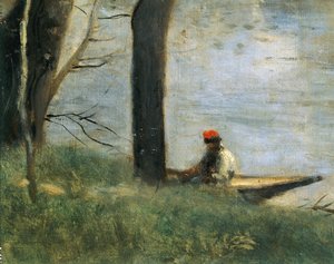 Die Brücke von Mantes, Frankreich von Jean-Baptiste-Camille Corot