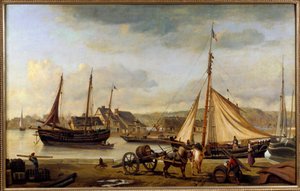 Der Hafen von Rouen im Jahr 1834 (1834) von Jean Baptiste Camille Corot