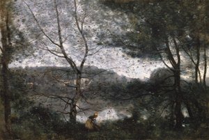 Ville-dAvray, 1870. av Jean-Baptiste-Camille Corot