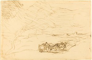 Wagen, der in die Stadt fährt