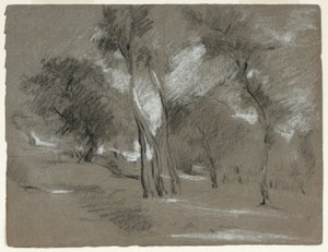 Landskap med träd av Jean Baptiste Carpeaux