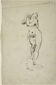 Stående kvinna med knäppta händer av Jean Baptiste Carpeaux