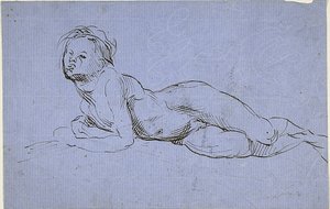 Ung pojke liggande av Jean Baptiste Carpeaux
