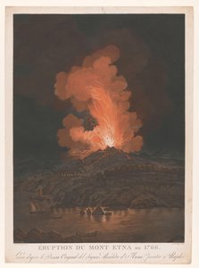 Uitbarsting van de Etna Etnas utbrott 1766 (titel på objekt)