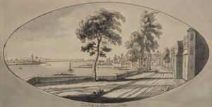 Themsen från Chelsea (wc) av Jean Baptiste Claude Chatelain