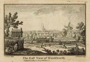 Den östliga utsikten över Wandsworth av Jean Baptiste Claude Chatelain