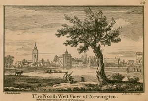 Den nordvästliga utsikten över Newington av Jean Baptiste Claude Chatelain