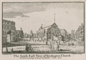 Den sydöstra utsikten över Kensington Church av Jean Baptiste Claude Chatelain