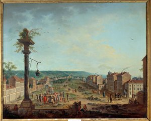 Greves plats i Nancy. Målning av Jean Baptiste Claudot (1733-1805) av Jean Baptiste Claudot