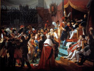 Första utdelningen av Hederslegionens kors till Invalideskyrkan den 14 juli av Jean Baptiste Debret