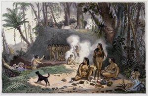 Indianer i Brasilien av Jean Baptiste Debret