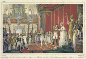 Amelie av Leuchtenbergs äktenskap (Amelie de Leuchtenberg av Jean Baptiste Debret