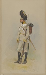 En stående grenadjär från kommunalgardet, 1891. av Jean Baptiste Edouard Detaille