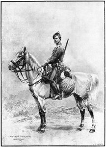 En vaktmästare, Ryssland, 1892. av Jean-Baptiste Edouard Detaille