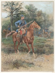 Jägare till häst av Jean-Baptiste Edouard Detaille