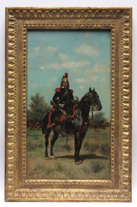 Dragonofficer till häst av Jean-Baptiste Edouard Detaille