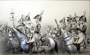 Napoleonkrigen, Band of the 4th Dragons av Jean Baptiste Edouard Detaille