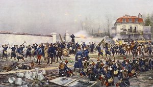 Champignys försvar av Jean-Baptiste Edouard Detaille