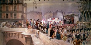 Frivilliga lämnade till armén 1792. Målning av Edouard Detaille (1848 - 1912) av Jean-Baptiste Edouard Detaille