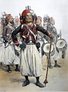 Zouave Trummajor, Nordafrika av Jean-Baptiste Edouard Detaille
