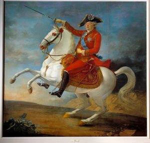Ridsporträtt av Ludvig XVI (1754 - 1793). Målning av Jean Francois Carteaux (1751-1813) av Jean-Baptiste Francois Carteaux