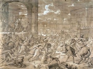 Abduction of the Sabines (olja på duk) av Jean Baptiste Giry