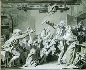 En far förbannar sin otacksamme son av Jean Baptiste Greuze