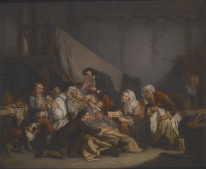 Death of an Old Man (olja på duk) av Jean Baptiste Greuze