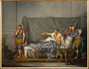 Kejsar Lucius Septimius Severus anklagar sin son Caracalla för att ha planerat mordet på honom... av Jean Baptiste Greuze