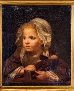 Flicka med kapucin av Jean Baptiste Greuze